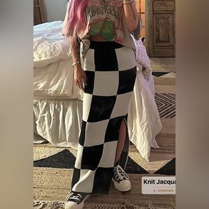 SHEIN Checkered Knit Skirt